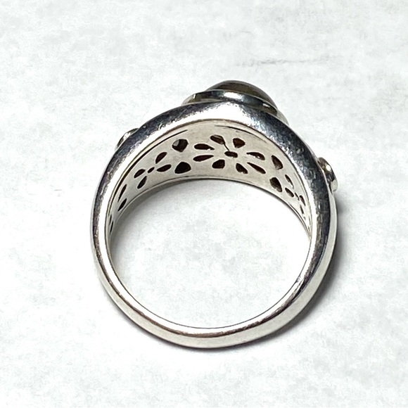 925 Sterling Silver Labradorite Stone Ring Size 8  Cocktail 6.74g - Picture 3 of 10